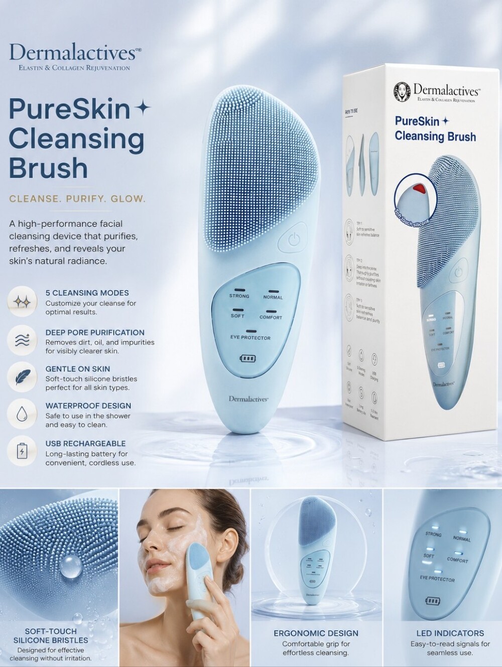 Dermalactives PureSkin Cleansing Brush